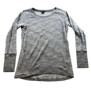 Champion Women Tunic Sweatshirt Small Pullover Elite Gray Long Sleeve Top Knit